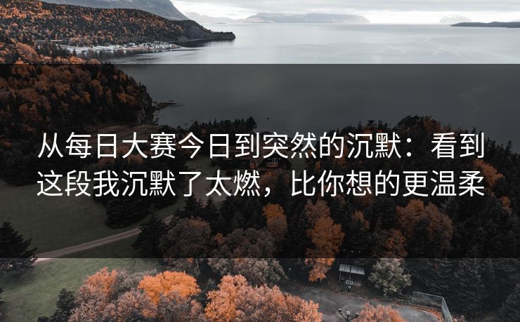 从每日大赛今日到突然的沉默:看到这段我沉默了太燃,比你想的更温柔 从每日大赛今日到突然的沉默:看到这段我沉默了太燃,比你想的更温柔
